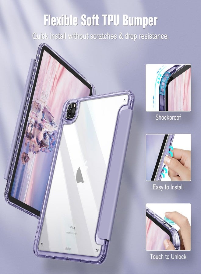 فينتي جراب Fintie Hybrid Slim لجهاز iPad Pro مقاس 11 بوصة (الجيل الرابع/الثالث) 2022/2021 - [حامل قلم مدمج] غطاء مقاوم للصدمات مع غطاء خلفي شفاف، يناسب أيضًا iPad Pro مقاس 11 بوصة من الجيل الثاني، بنفسجي - Image 5